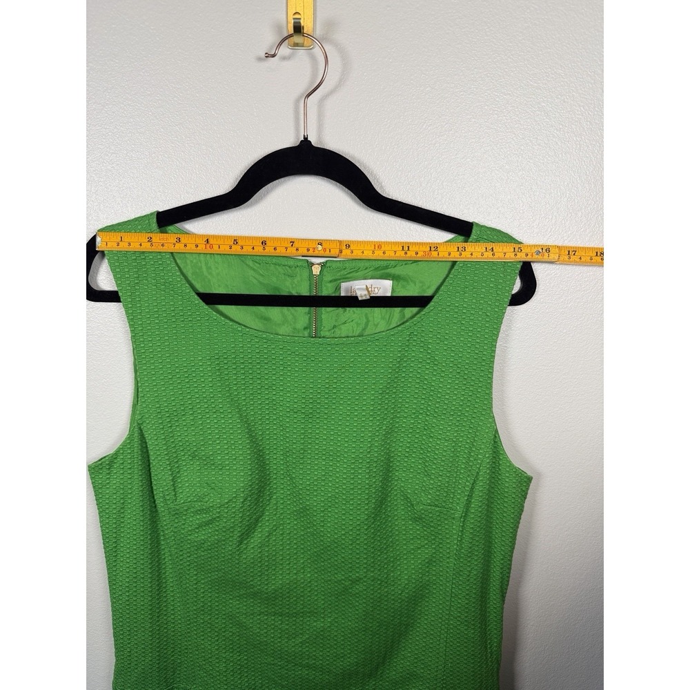 Spring wedding‎ guest dress Laundry by Shelli Segal Lime green Cotton Size 12 - Picture 14 of 16